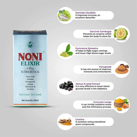 Noni Elixir – D Plus, Noni Juice, 500 ML, Combo Pack Of 2